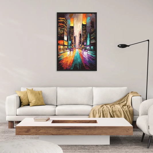 Joseph City Lights - Living Room Black Frame Canvas