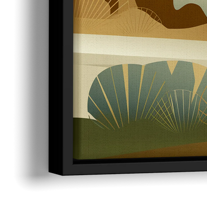 Scottsdale Sonoran Serenity - Close-Up Black Frame Canvas