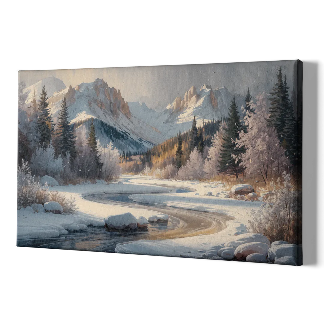 Colorado Springs Winter Wonderland - Canvas Print Art Sides