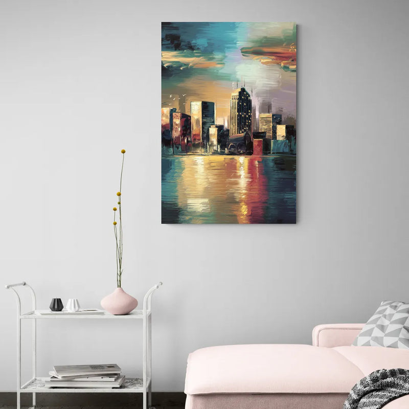 Springfield City Skyline - Canvas Wall Art Living Room