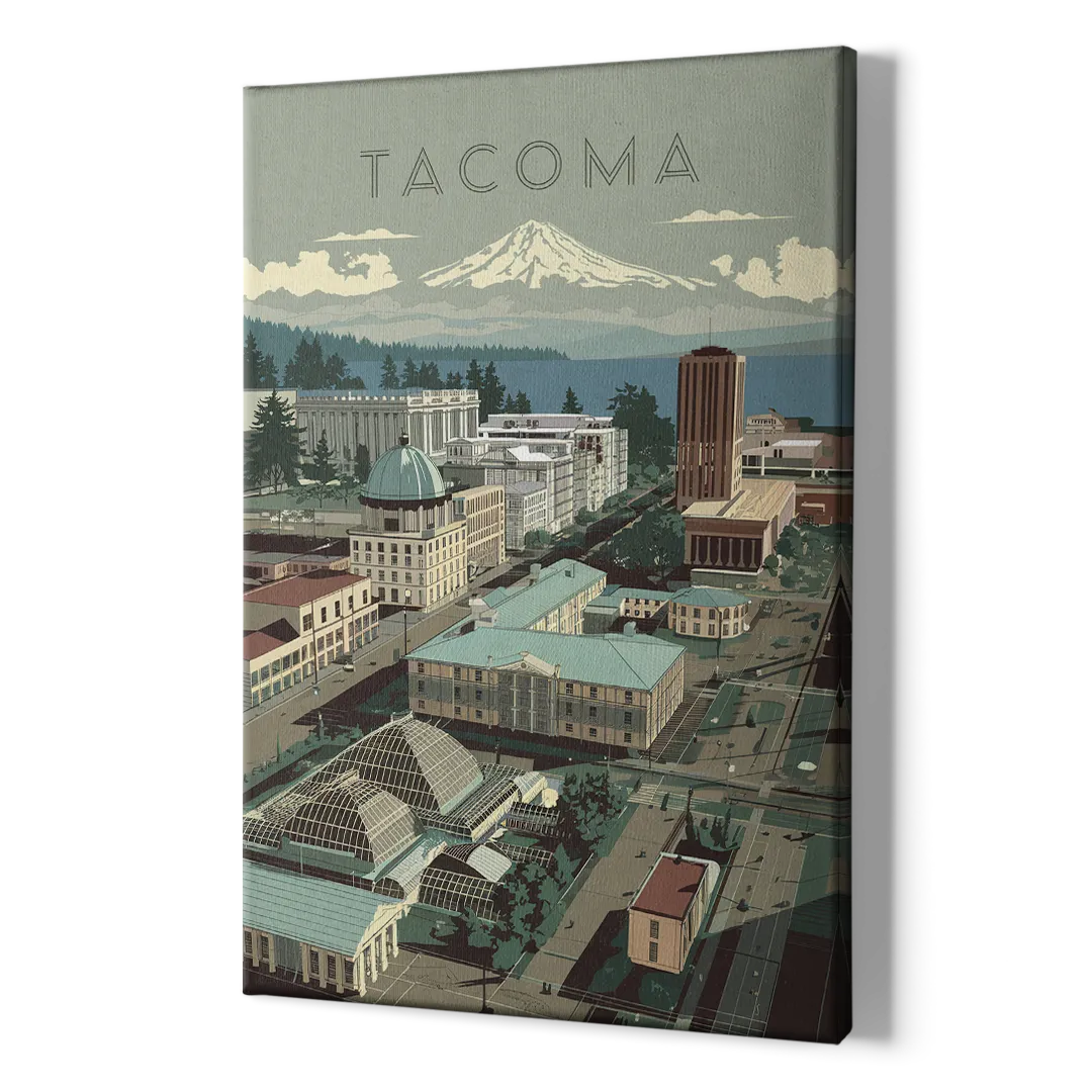 Tacoma Historic Landmarks - Canvas Print Art Sides