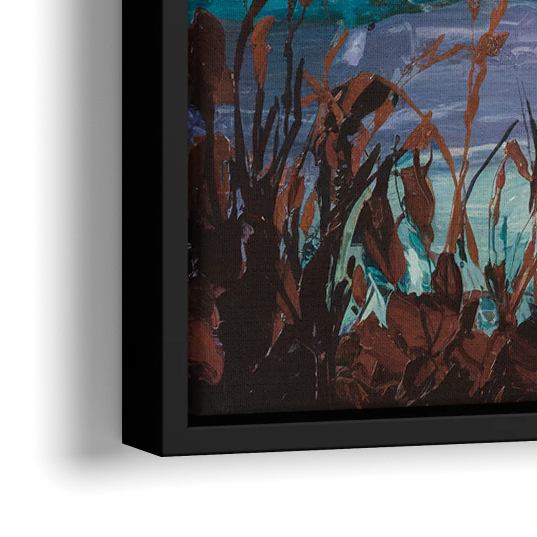 Ashland Evening Glow - Close-Up Black Frame Canvas