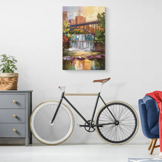 Greenville Historic Landmarks - Canvas Wall Art Living Room