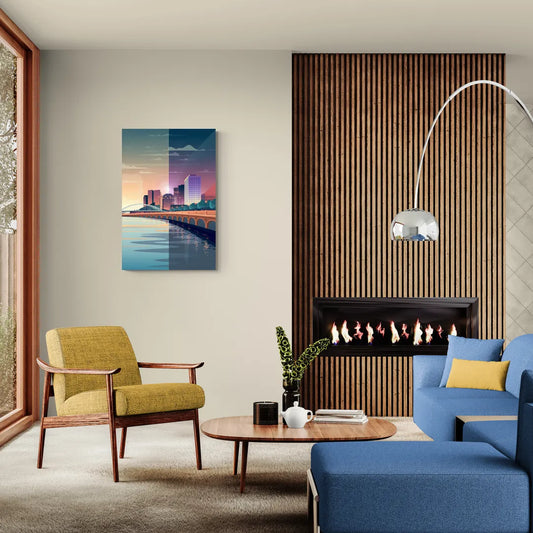 Little Rock Scenic Riverfront - Canvas Wall Art Living Room