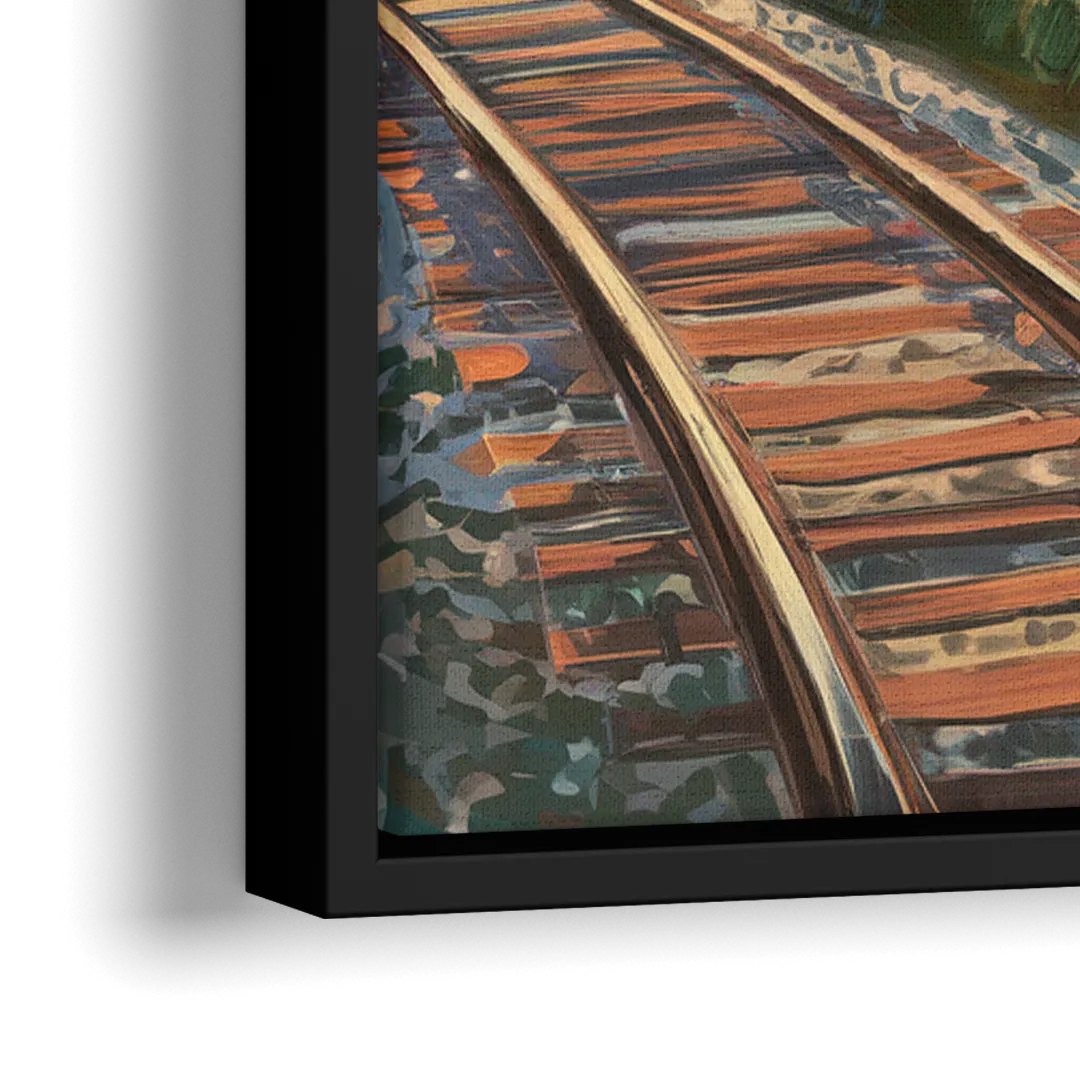 Birmingham Railroad Park - Close-Up Black Frame Canvas