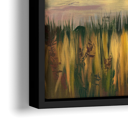 Tulsa Golden Hour - Close-Up Black Frame Canvas