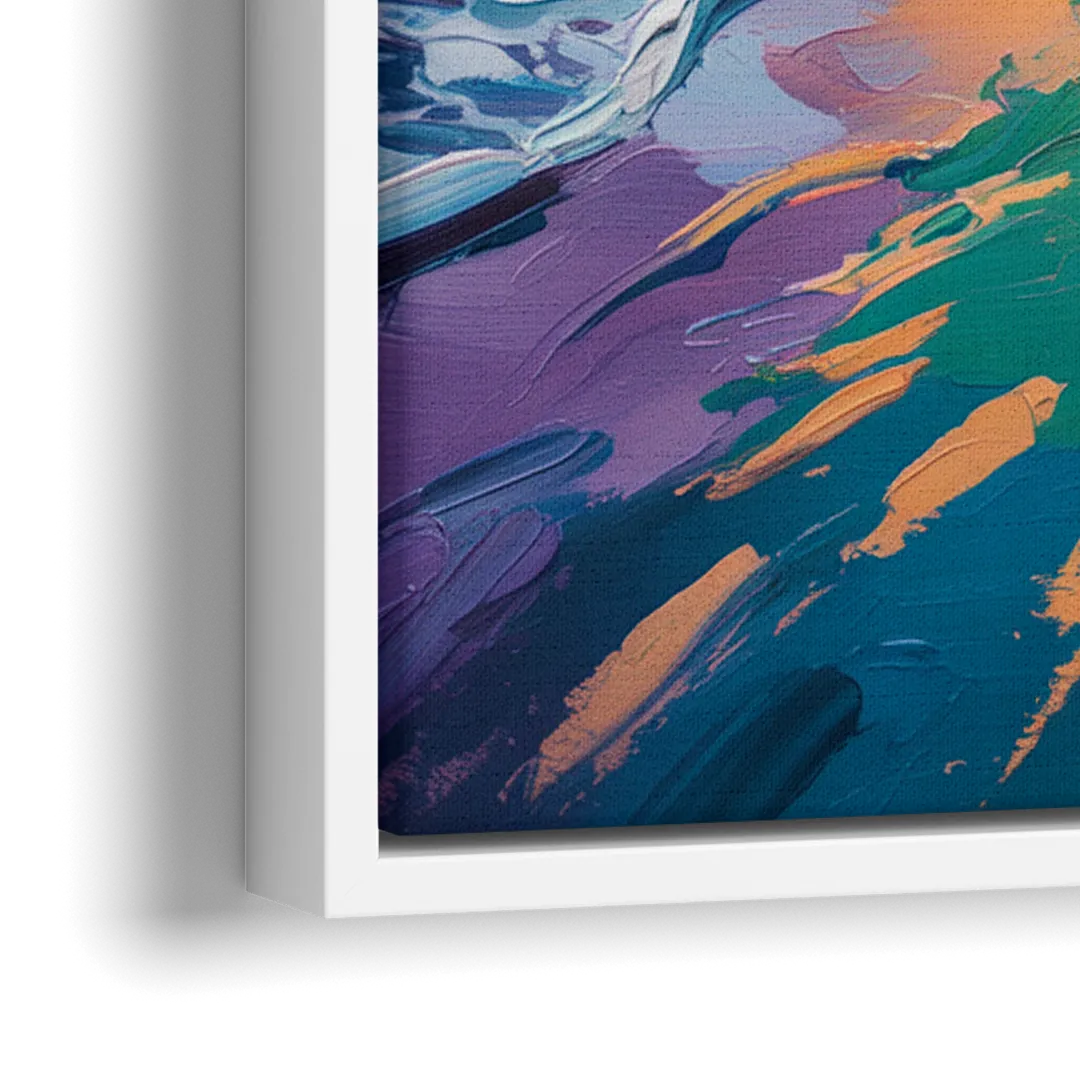 Sunset Beach Vancouver - Close-Up White Frame Canvas
