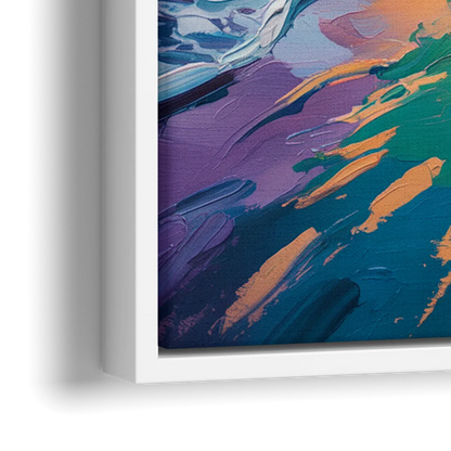 Sunset Beach Vancouver - Close-Up White Frame Canvas