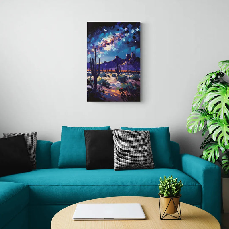 Chandler Desert Night Sky - Canvas Wall Art Living Room