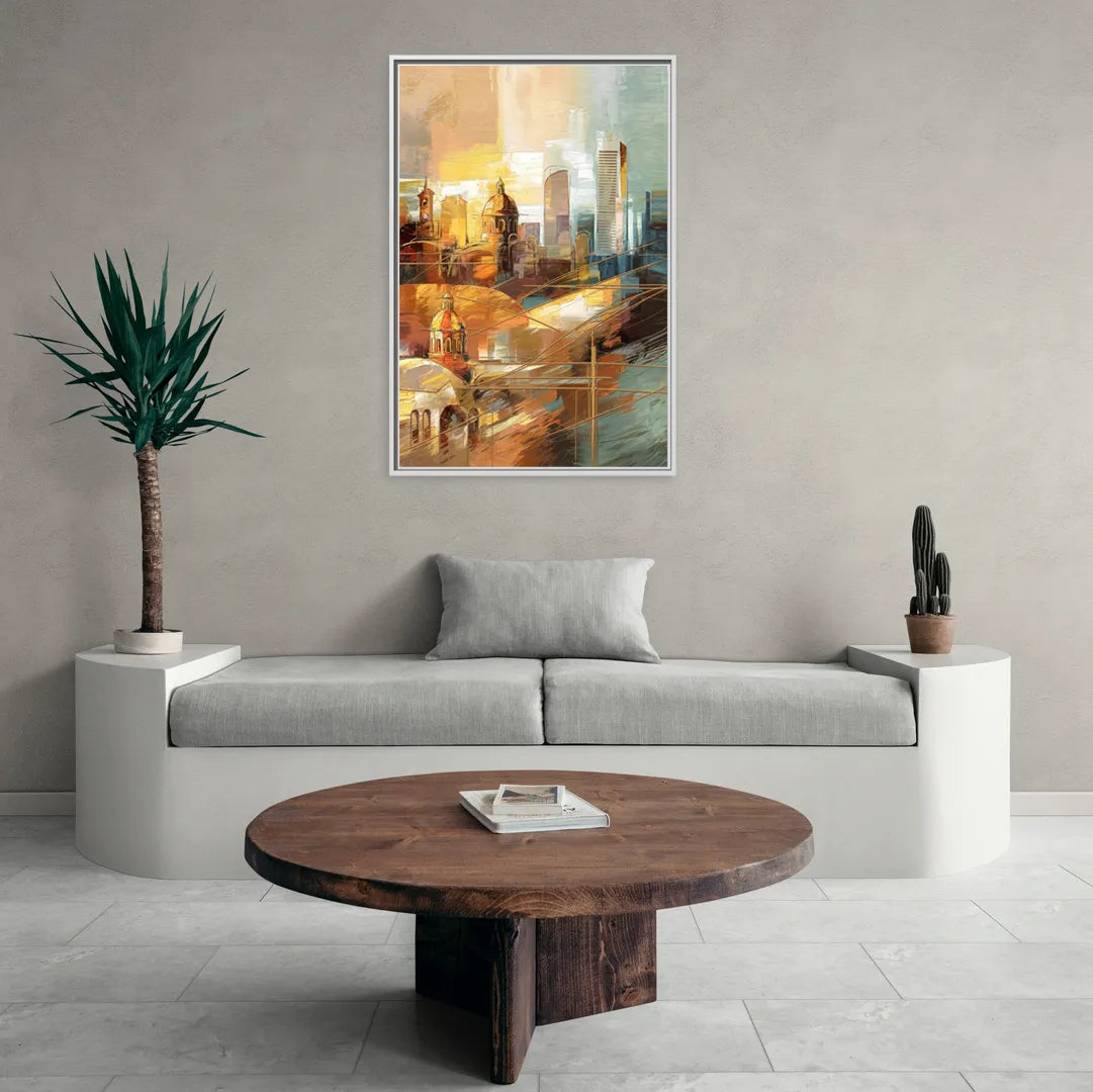San Jose Historic Landmarks - Living Room White Frame Canvas