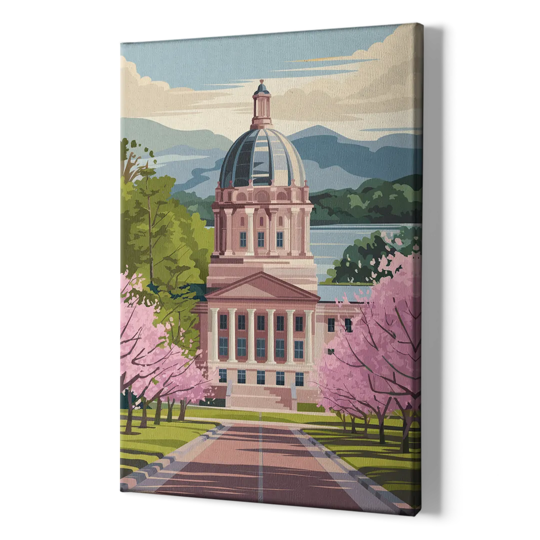 Raleigh State Capitol - Canvas Print Art Sides