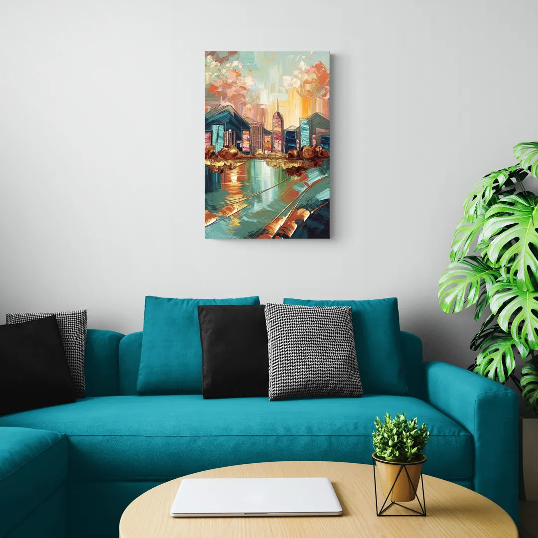 Boise Urban Elegance - Canvas Wall Art Living Room