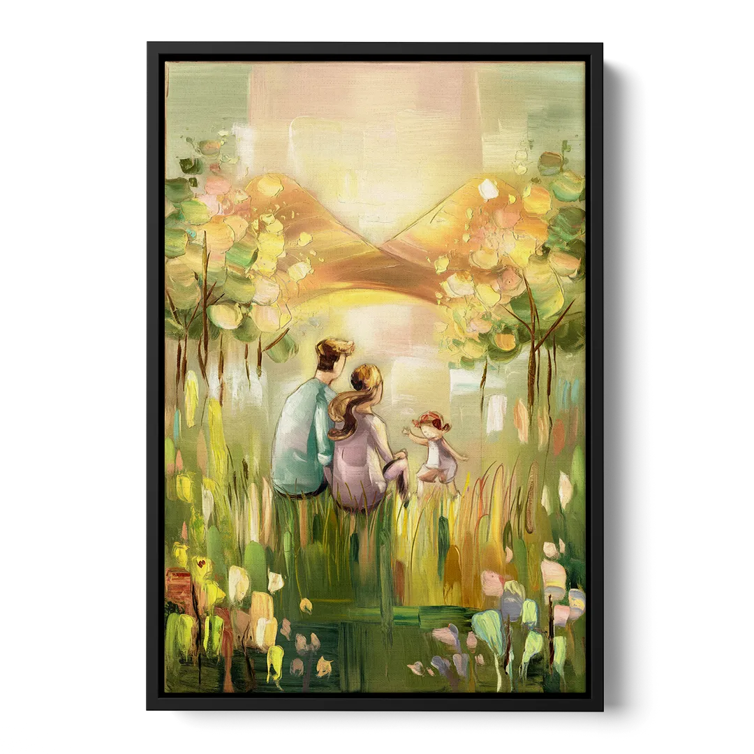 Marietta Family Nursery Decor - Black Frame Canvas