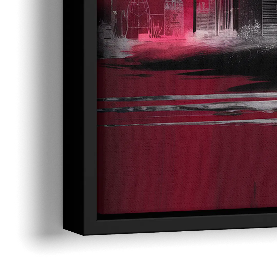 Atlanta Falcons Fans Tribute - Close-Up Black Frame Canvas