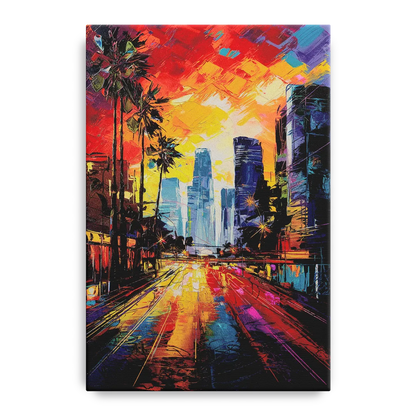 Los Angeles Vibrant Street Art - Canvas Wall Art