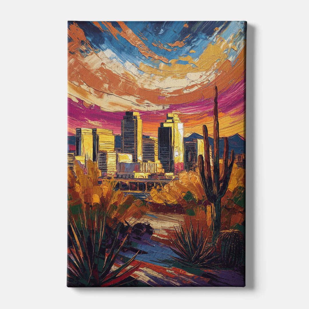 Phoenix Downtown Cityscape - Canvas Wall Art