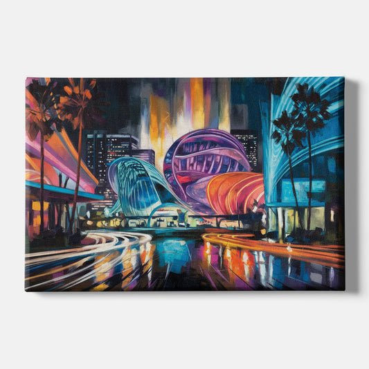Anaheim Downtown Glow - Canvas Wall Art