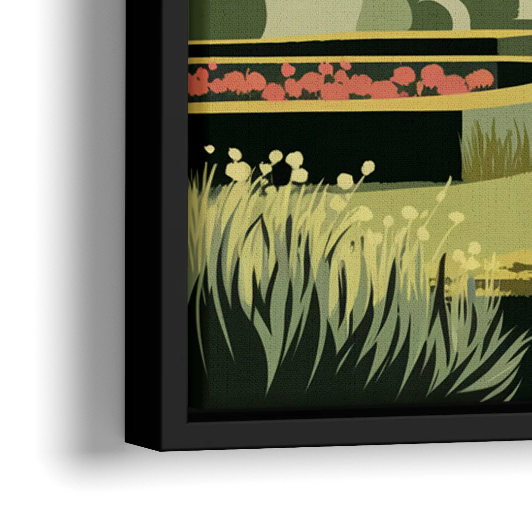 Des Moines Arboretum Views - Close-Up Black Frame Canvas