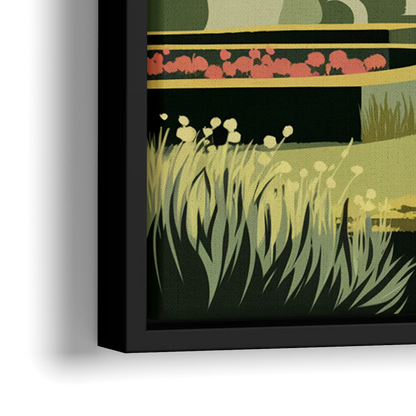 Des Moines Arboretum Views - Close-Up Black Frame Canvas