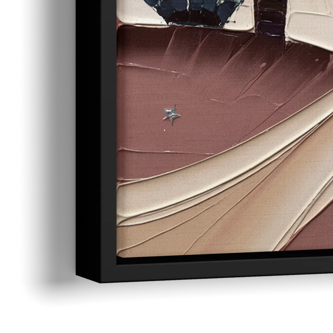 Scottsdale Desert Nights - Close-Up Black Frame Canvas