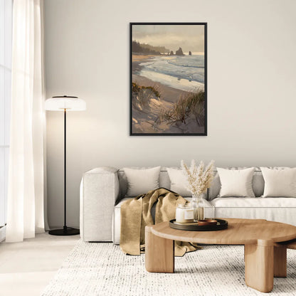 Bandon Pacific Coast - Living Room Black Frame Canvas