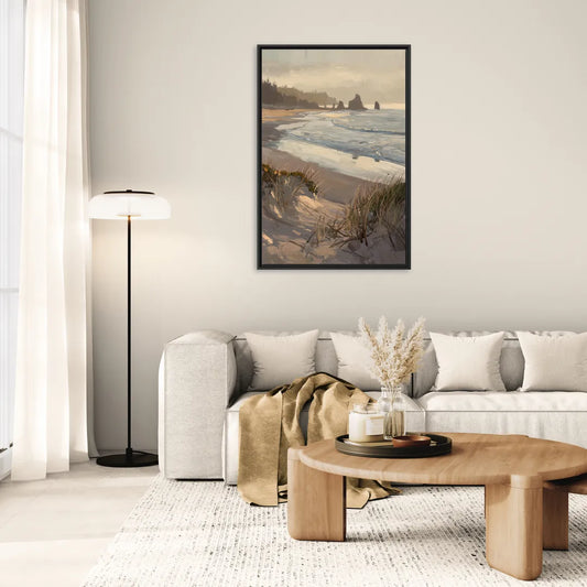 Bandon Pacific Coast - Living Room Black Frame Canvas