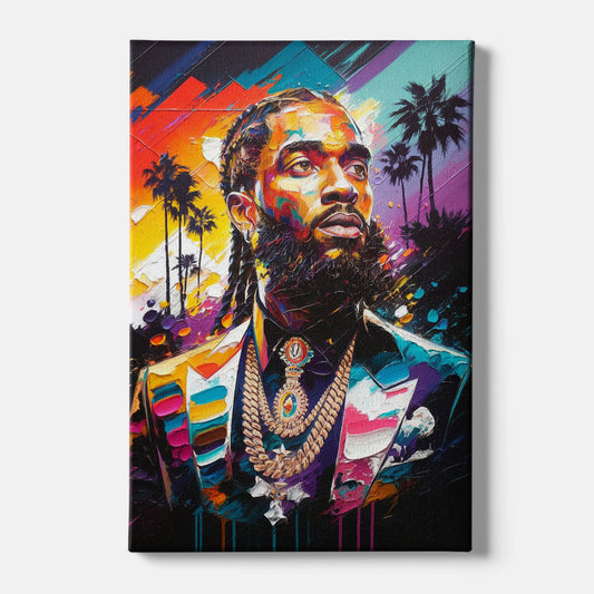 Los Angeles Nipsey Hussle Tribute - Canvas Wall Art