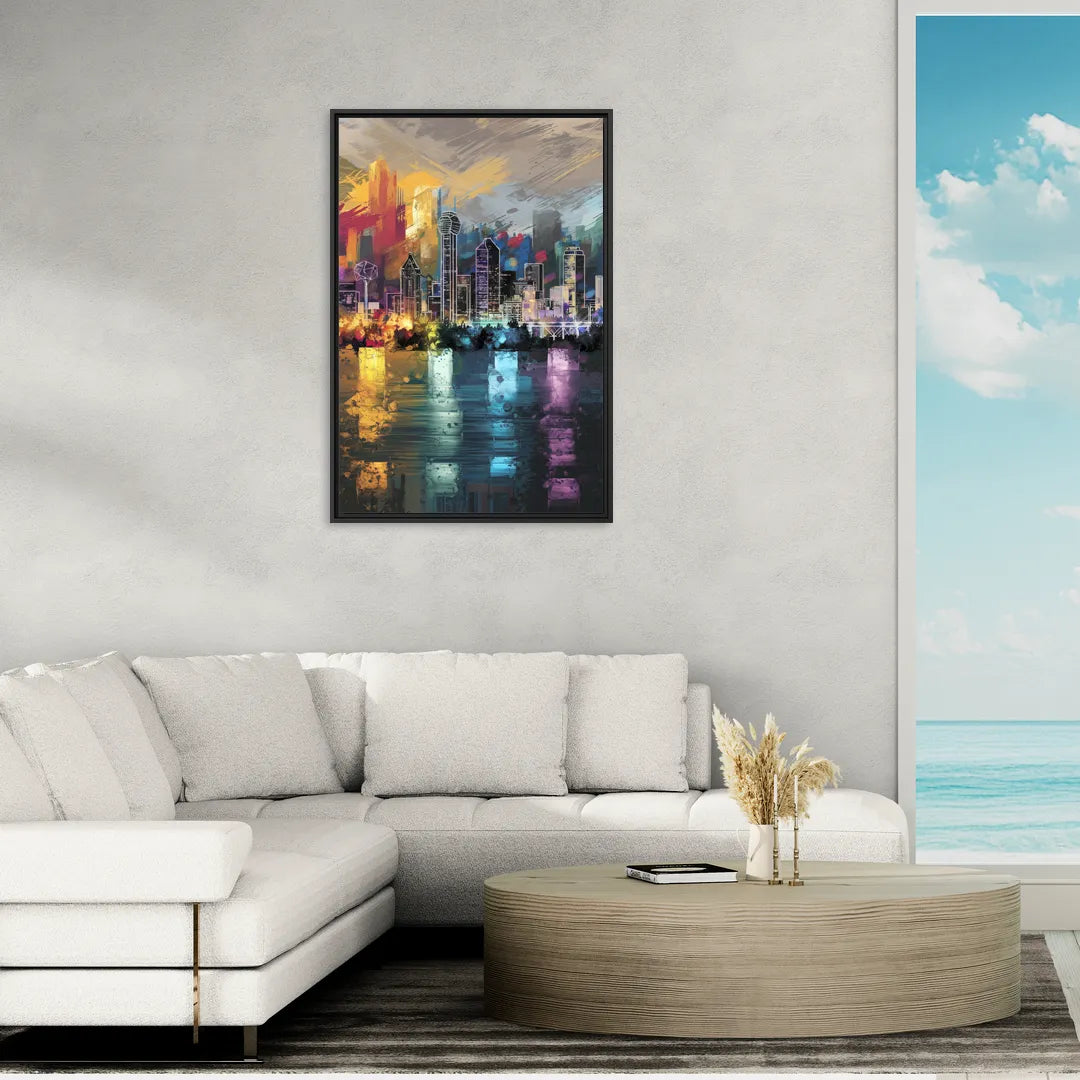 Dallas Design District - Living Room Black Frame Canvas