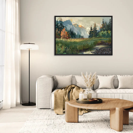 Eugene Pacific Northwest Style - Living Room Black Frame Canvas