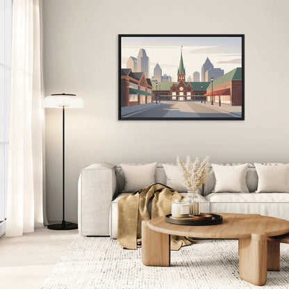 ByWard Market Charm - Living Room Black Frame Canvas