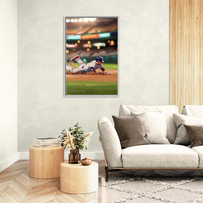 McKinney Baseball Spirit - Living Room White Frame Canvas