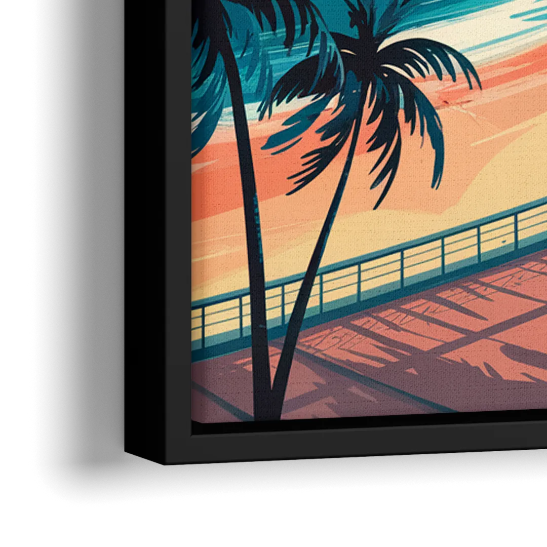 Fort Lauderdale Oceanfront Views - Close-Up Black Frame Canvas
