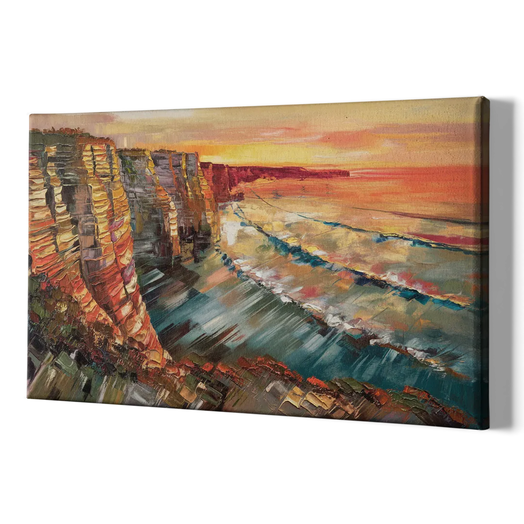 San Diego Sunset Cliffs - Canvas Print Art Sides