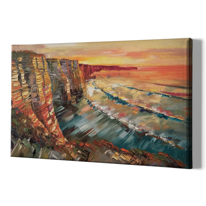 San Diego Sunset Cliffs - Canvas Print Art Sides