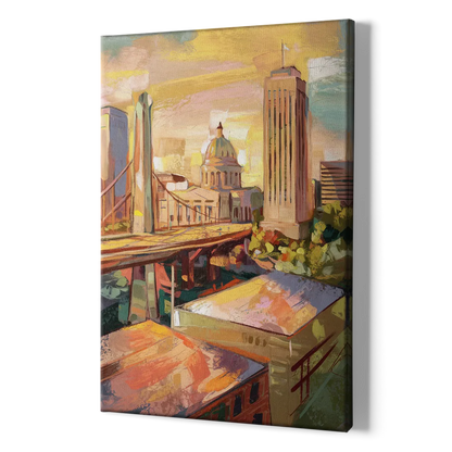 Oklahoma City Historic Landmarks - Canvas Print Art Sides