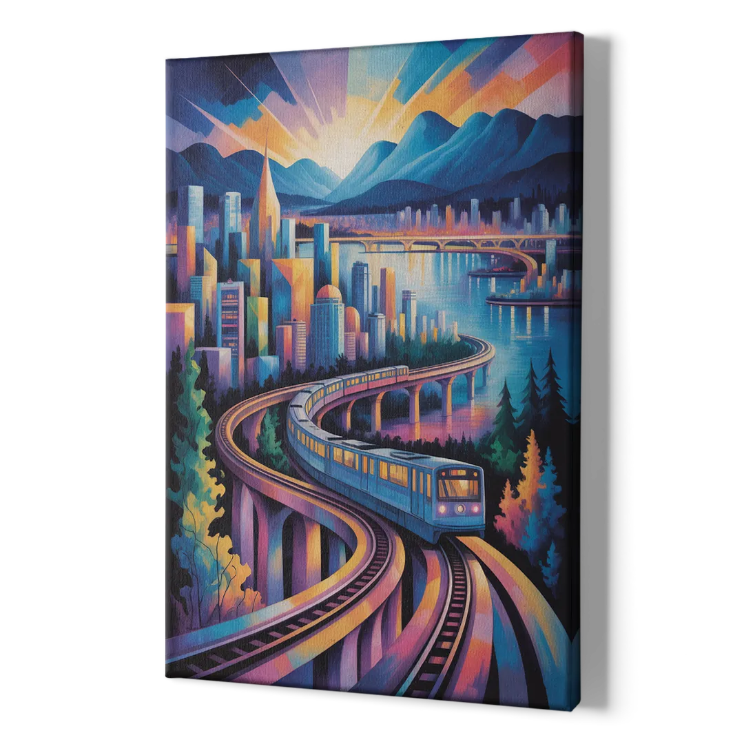Vancouver SkyTrain - Canvas Print Art Sides
