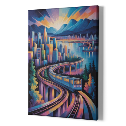 Vancouver SkyTrain - Canvas Print Art Sides