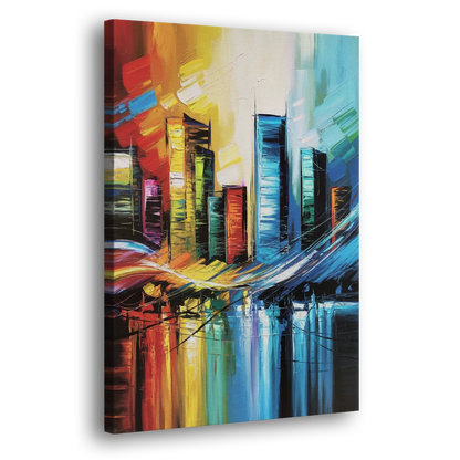 Houston Urban Energy - Canvas Print Art Sides