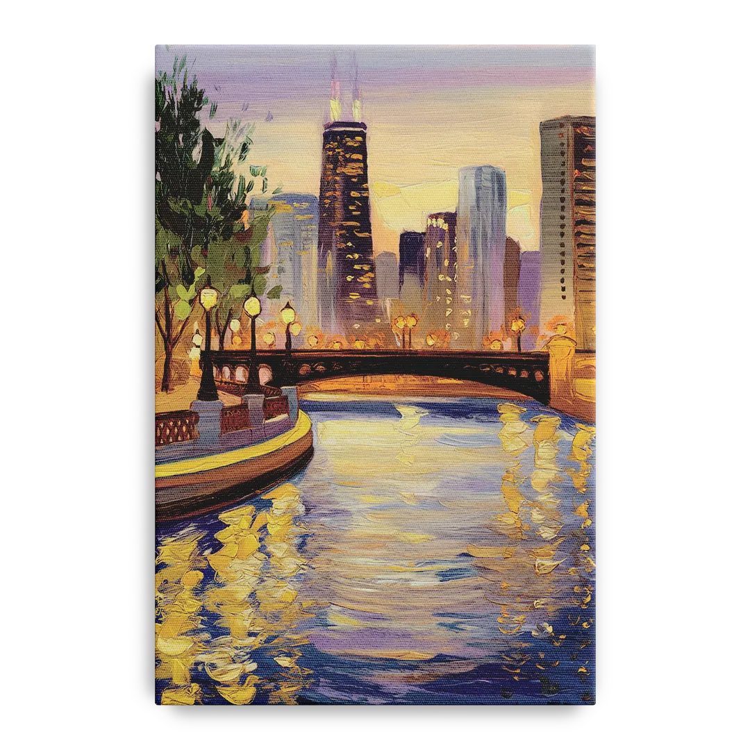 Chicago Riverwalk Charm - Canvas Wall Art
