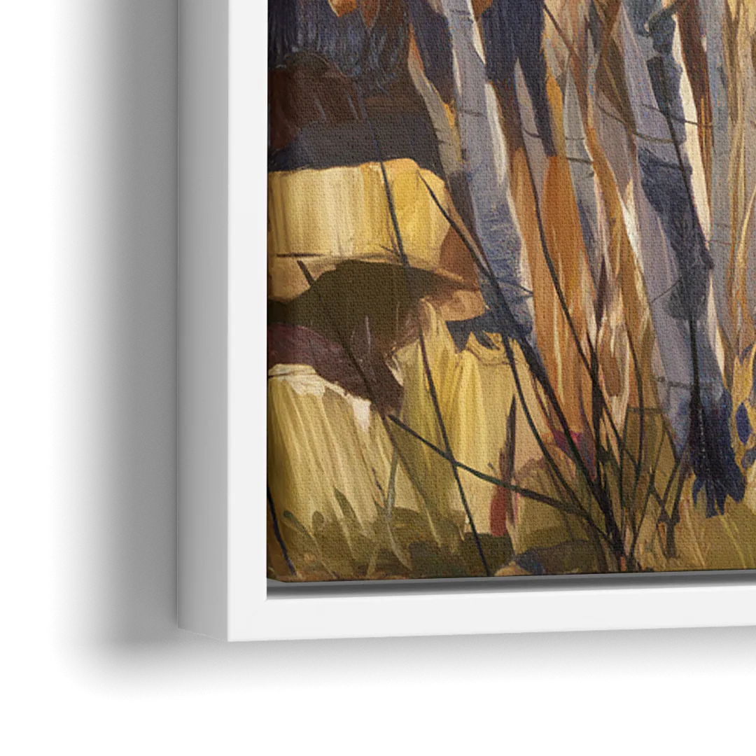 Aspen Wilderness Beauty - Close-Up White Frame Canvas