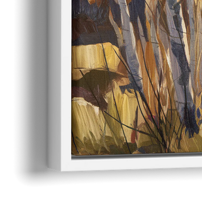 Aspen Wilderness Beauty - Close-Up White Frame Canvas