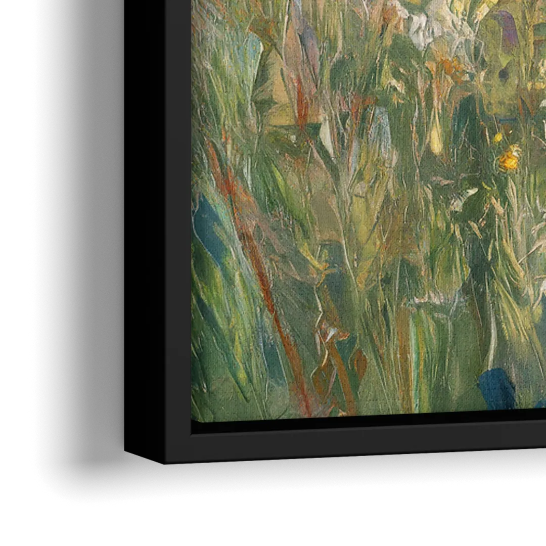 Vail Rocky Mountain View - Close-Up Black Frame Canvas