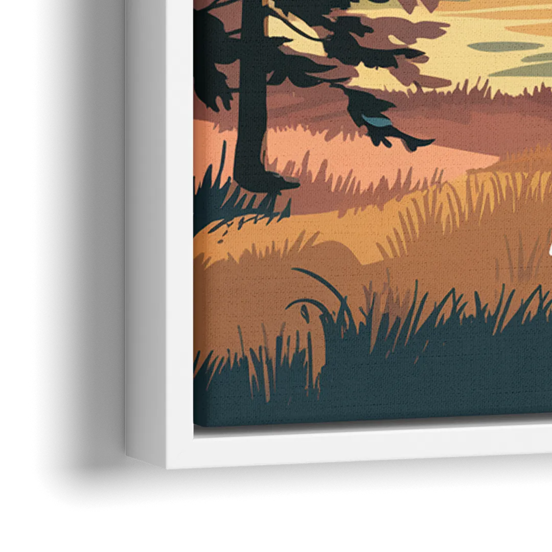 Lake Tahoe Emerald Bay View - Close-Up White Frame Canvas