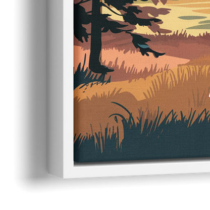 Lake Tahoe Emerald Bay View - Close-Up White Frame Canvas