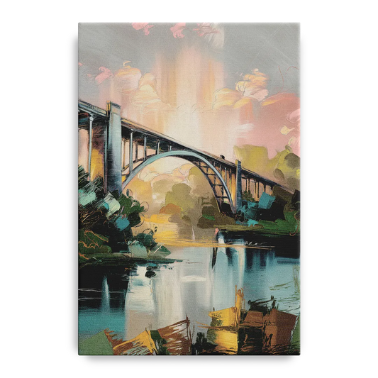 Augusta Iconic Bridge View - Canvas Wall Art