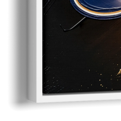 St. Louis Blues Hockey Theme - Close-Up White Frame Canvas
