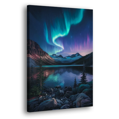 Aurora Northern Lights - Canvas Print Art Sides