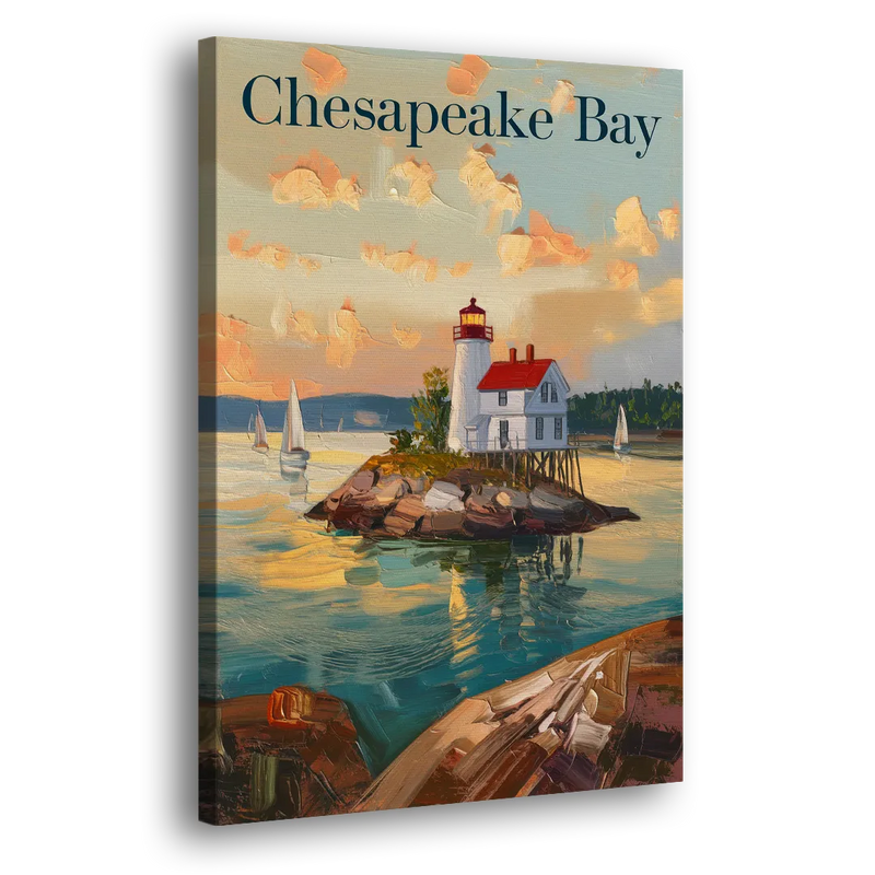Chesapeake Bay Nautical Charm - Canvas Print Art Sides