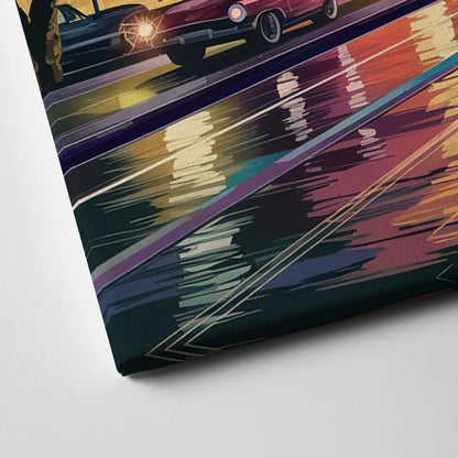 Miami Vibrant Colors Canvas Close Up