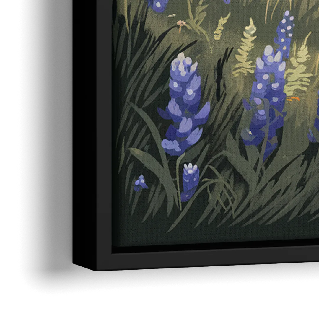 Austin Texas Hill Country - Close-Up Black Frame Canvas